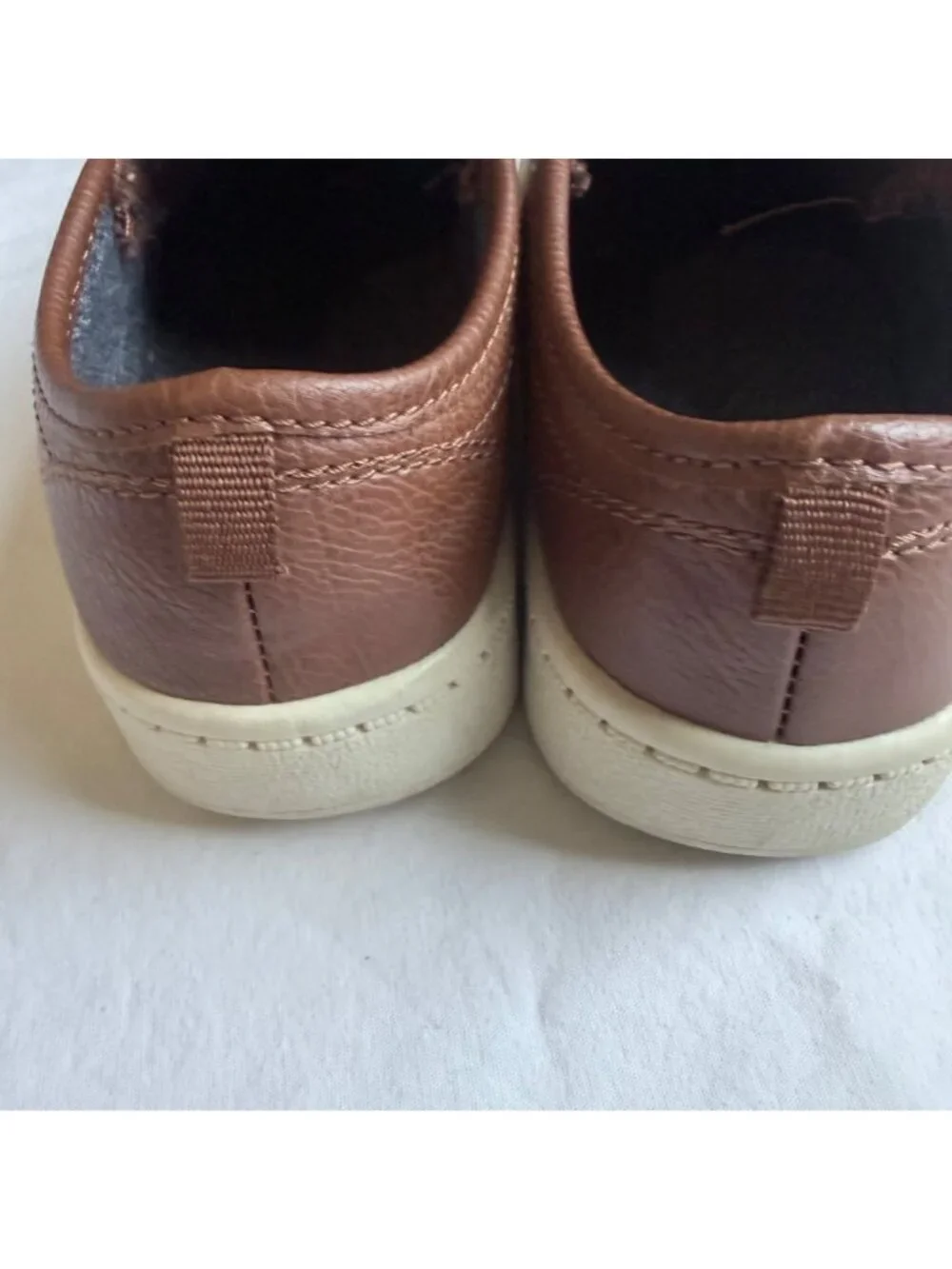 Carters Brown Faux Leather Casual Slip On Sneaker Boys size 1Y